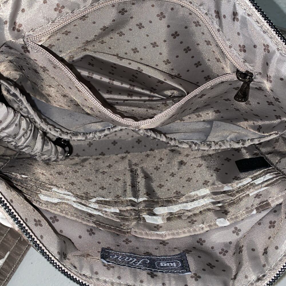 Lug Flare Crossbody Bag‎ Purse RFID Interior Camo Camouflage Sand Taupe Brown - Picture 7 of 11